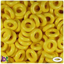 BeadTin Yellow Opaque 16mm Ring Craft Beads (100pcs) - $3.39