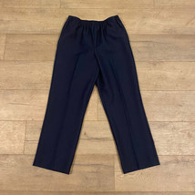 Alfred Dunner Pull On Pants ~ Sz 6P ~ Blue ~ High Rise ~ 26&quot; Inseam - £17.93 GBP