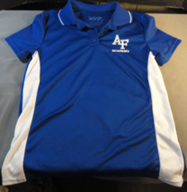 Discontinued Usafa Air Force Academy Blue Golf Short Sleeve Polo Shirt Small - £18.46 GBP