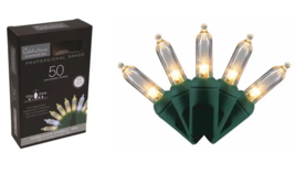 Christmas String Lights LED T5 50-ct 25&#39; ft Warm White, Celebrations T55... - $21.77