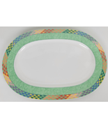 Vtg Gallo Design Pamplona Multicolor Geometric Triangle Pattern Platter ... - £77.40 GBP