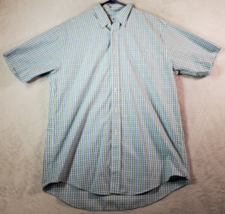 Brooks Brothers Shirt Mens Medium Multi Plaid Cotton Pocket Collared Button Down - £12.74 GBP