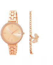 Inc International Concepts Womens Rose Gold-Tone Bracelet Watch 38mm - £19.98 GBP