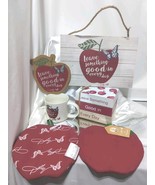LOT 6 Pieces Red Apple Dolly Parton Leave Something Good  Kitchen Set NE... - €41,99 EUR