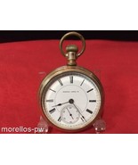 1884 HAMPDEN WATCH CO 18s GOLD FILLED OPEN FACE POCKET WATCH 15 JEWELS S... - $327.75