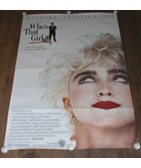 Madona Who&#39;s That Girl Movie Poster Vintage 1987 Warner Bros.  - $29.99
