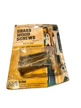 1980's CURTIS NOLL Brass Wood Screws Round Head Packaging 10 x 1  1/2" 4... - $23.70