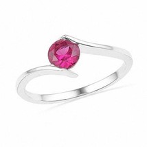 0.6 Carat Natural Ruby ring, Red ruby, July Birthstone, Gift for mom, Ring for w - £41.77 GBP