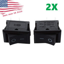 2Pcs Mini Rocker Switch 2 Pin On-Off Spst 125Vac/6A 250Vac/3A Black 117S Us - $12.99