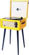 Yellow Arkrocket 3-Speed Bluetooth Record Player Retro Turntable, In Speakers. - $170.14