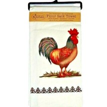 Garden Rooster Chicken Kitchen Flour Sack Towel Country Farm Bird Cotton... - $13.99