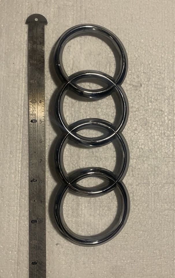 Audi OEM 11” Chrome Front Grille Rings Badge Logo Emblem Q3 Q5 SQ5 Q7 A6 A7 S7 Item image 3