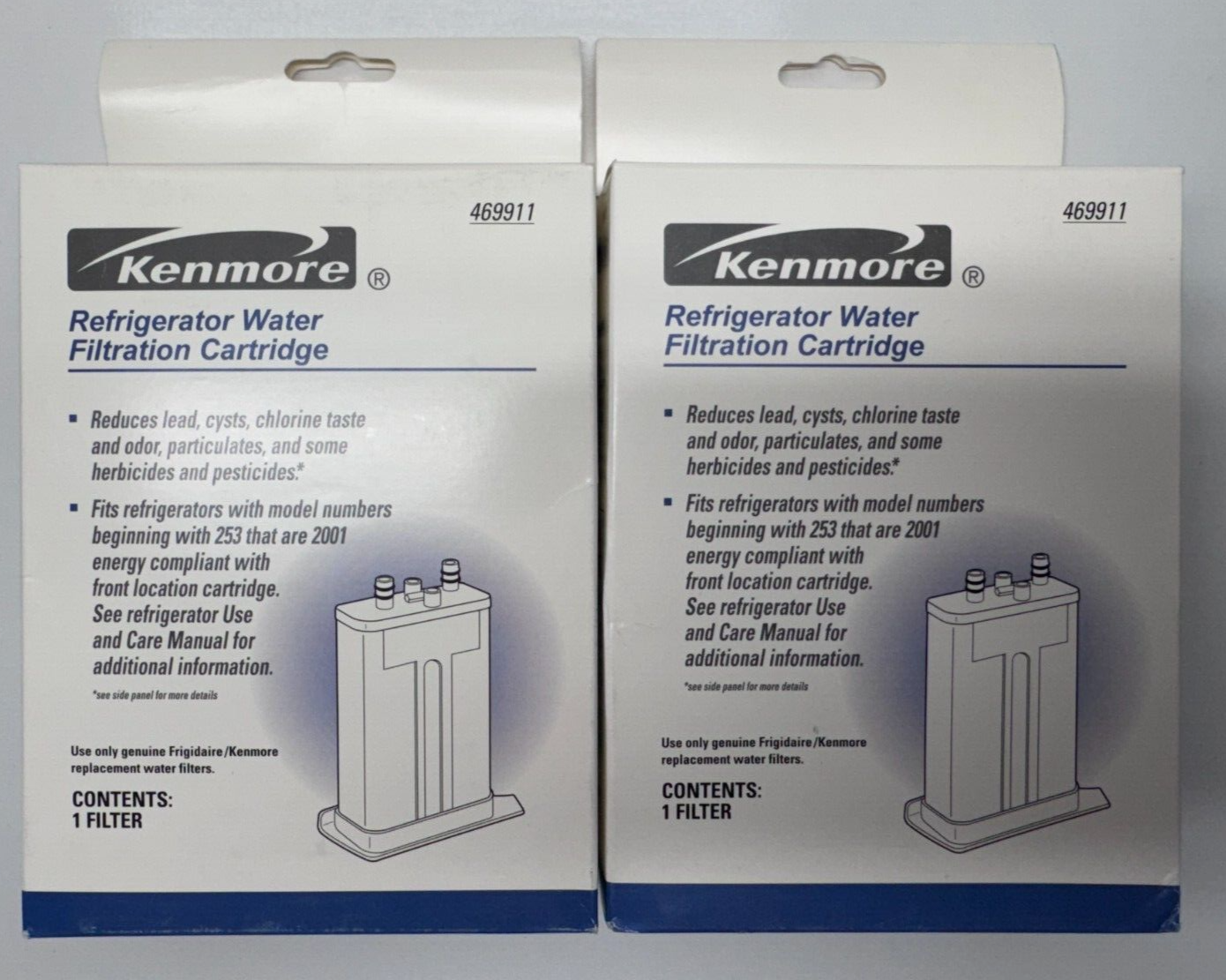 Lot of 2 KENMORE Refrigerator Water Filtration Cartridge 469911 - $39.59