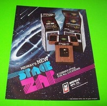 Space Zap Arcade Flyer 1980 Original NOS Video Game Sci-Fi Retro Artwork - £16.77 GBP