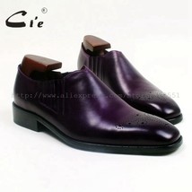 cie square toe medallion custom handmade men leather shoe 100%genuine calf leath - £266.46 GBP