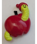 Vintage Avon Willy Worm Apple Pin Pal Fragrance 1974 Brooch - €11,98 EUR