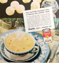 1947 Campbell&#39;s Cream Of Mushroom Advertisement Canned Soup Food Vintage... - $29.99