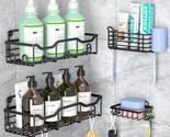 Shower Caddy Shower Organizer 4 Pack, Adhesive Shower Shelves Shower Rac... - £15.21 GBP