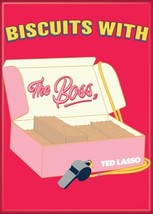 Ted Lasso TV Series Biscuits With The Boss Image Refrigerator Magnet NEW... - $3.99