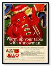 Jell-O Snowman Recipe Christmas Print Ad Vintage 1992 Magazine Advertise... - $9.70