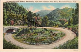 The Loop-Over Showing Chimney Tops Great Smoky Mtns Ntl Park Postcard PC304 - £3.98 GBP