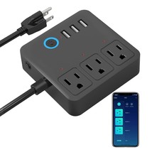 Smart Power Strip, 3 Usb Ports And 3 Individually Controlled Smart Outlets, Wifi - £33.61 GBP