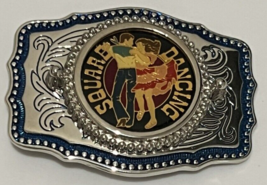 Square Dancing Dance Western Vintage Belt Buckle  Made In USA - £17.87 GBP