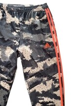 Adidas Camo Track Pants Mens M Gray Orange 3-Stripe Zip Ankle Joggers NWOT New image 5