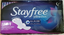 Stayfree ultra thin all in one 28 overnight with wings - £12.42 GBP