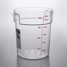 Cambro Camwear 22 Qt. Clear Round Food Storage Container Withstands fr -... - £76.11 GBP