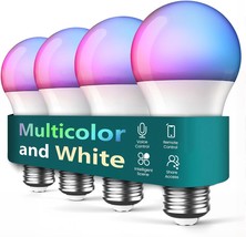 Treatlife Smart Light Bulbs 4 Pack, Ul Certified 2.4Ghz Color Changing L... - $30.99