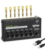 Cokyis Mini Audio Mixer, 6-Channel Stereo Line Mixer For Precision, Stag... - $70.52 CAD