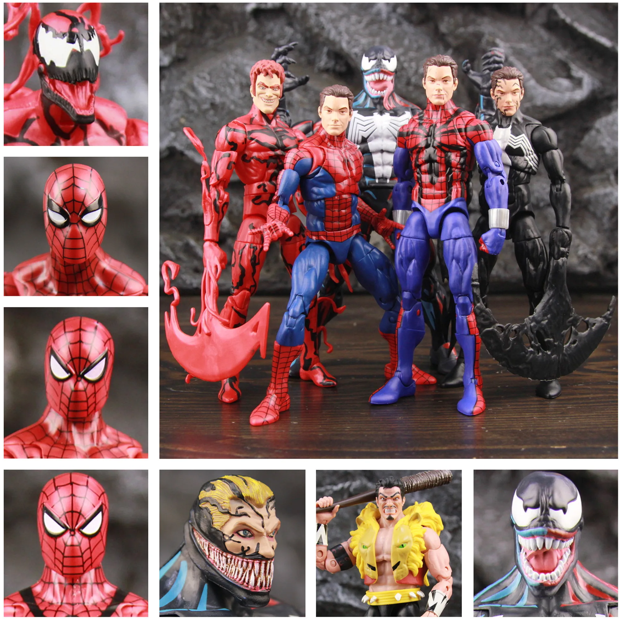 Marvel Amazing Spiderman Peter Park Animated Venom Carnage Black Symbiote Kraven - £28.95 GBP+