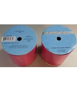 N) 2 Casa Collection Spools Fuchsia Pink Double Face Satin Ribbon 3&quot; x 3... - £3.15 GBP