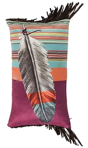 Cowgirl Kim Serape Indian Feather Oblong Pillow - £35.55 GBP