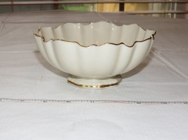 Lenox Sculptured Bowl Hand Decorated with 24KT Gold 6&quot; nut candy dish bo... - $23.16