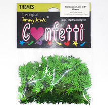 Confetti Marijuana Leaf 3/8&quot; Green - Retail Pack #9713 Free SHIPPING - £4.62 GBP