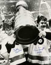 Rare &quot; Bobby &quot; Clarke Bernie Parent Signé Philadelphia Flyers 16x20 Cup Photo - £92.05 GBP