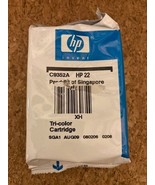HP 22 Tri Color Ink Cartridge Sealed Open Box - $4.90