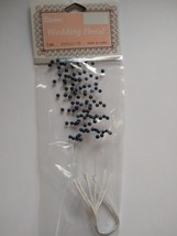 Faux Pearl Beaded Stems for Floral Supplies Royal Blue for Corsages or B... - $7.99
