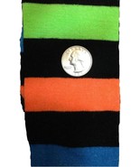 Black Bright RAINBOW STRIPES KNEE HIGHS SOCKS-Rockabilly Soccer Volleyba... - £4.72 GBP