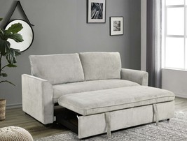 78&quot; Convertible Sofa Bed, Loveseat Futon w/Pullout Bed (Light Grey) - $1,099.99