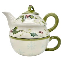 Tracy Porter Vintage Sweet Tidings Hand Painted Ceramic Tea-For-One Set ... - $24.75