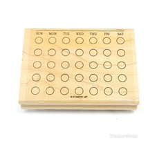 Calander  ~  Stampin Up!  Rubber Stamp  wood mounted 3 3/4&quot;x2 3/4&quot;  Mark the dat - £1.57 GBP