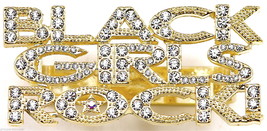 Black Girls Rock Ring New Iced Out 2 Finger Fit High Fashion Hip Hop Style - £20.77 GBP