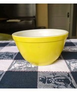 Vintage Pyrex 401 Primary Color Yellow 1-1/2 Pint Nesting Mixing Bowl Ov... - $14.50