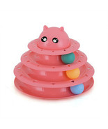 Turntable Circle Tracks 3 Level Ball Disk Pet Toy - £5.60 GBP