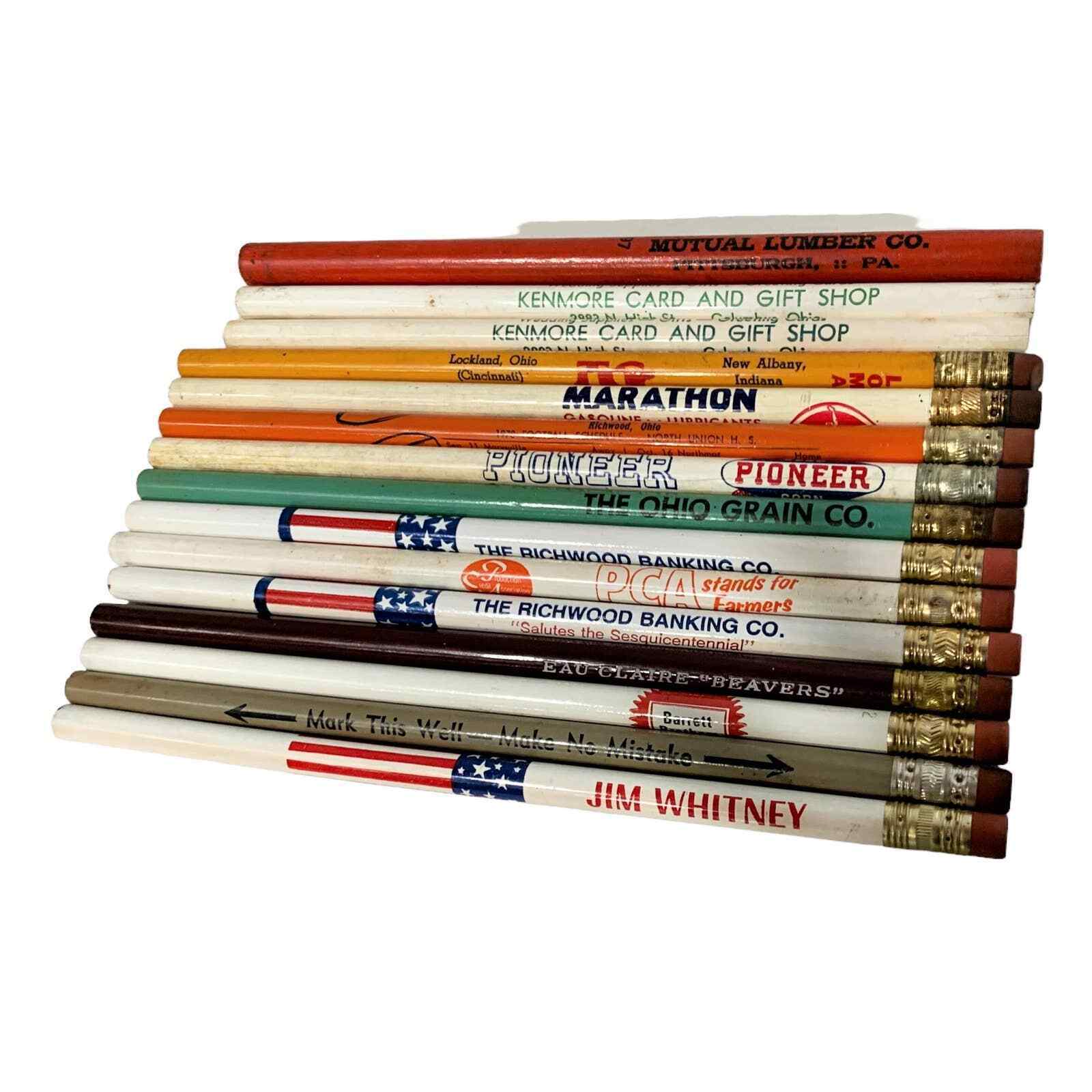 Primary image for 15 Vintage Unused Advertising Wood Pencils -