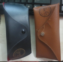 2 Ray-Ban Faux Brown & Black Leather Empty Sunglasses Glasses Case - Cases Only - $13.99
