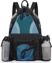 Swim Bag Mesh Backpack For Wet Swimming Gym and Workout Gear one size - £23.99 GBP